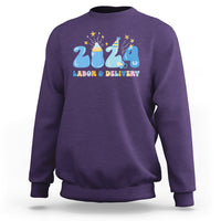Retro 2024 Labor and Delivery Unit Nurse New Years Eve Rn Np Sweatshirt - Wonder Print Shop
