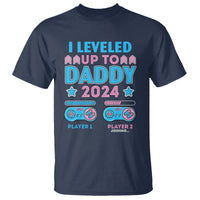 I Leveled Up To Daddy 2024 Funny Soon To Be Dad T Shirt - Wonder Print Shop