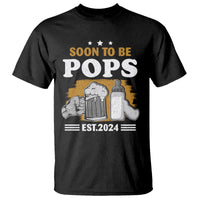 Soon to be Pops 2024 New Daddy Announcement T Shirt - Wonder Print Shop