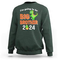 I'm Going To Be Big Brother 2024 Dinosaur Bro Baby Sweatshirt - Wonder Print Shop