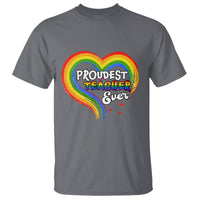 LGBT History Month T Shirt Proudest Teacher Ever Teaching Proud Rainbow - Wonder Print Shop