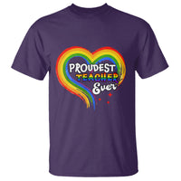 LGBT History Month T Shirt Proudest Teacher Ever Teaching Proud Rainbow - Wonder Print Shop