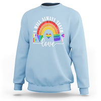 LGBT History Month Sweatshirt Proudest Teacher Ever Teaching Proud Rainbow - Wonder Print Shop