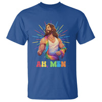 Ah Men Funny LGBT Gay Pride Jesus Rainbow Flag Christian T Shirt - Wonder Print Shop