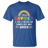 Gaymer Like A Regular Gamer But Way Gayer LGBT Rainbow Gaming T Shirt - Wonder Print Shop