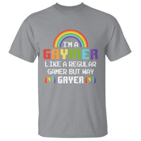 Gaymer Like A Regular Gamer But Way Gayer LGBT Rainbow Gaming T Shirt - Wonder Print Shop