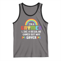 Gaymer Like A Regular Gamer But Way Gayer LGBT Rainbow Gaming Tank Top