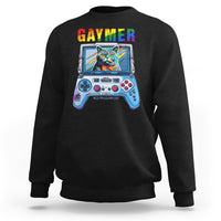 Gaymer Cat LGBT Gay Pride Rainbow Video Game Sweatshirt - Wonder Print Shop
