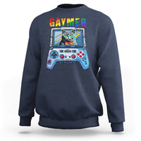 Gaymer Cat LGBT Gay Pride Rainbow Video Game Sweatshirt - Wonder Print Shop