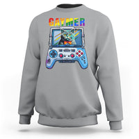 Gaymer Cat LGBT Gay Pride Rainbow Video Game Sweatshirt - Wonder Print Shop