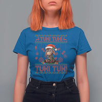Funny Mexico Xmas T Shirt For Women Tuki Tuki Burrito Cute Donkey Feliz Navidad - Wonder Print Shop