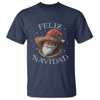Funny Mexico Xmas T Shirt Santa Sombrero Feliz Navidad - Wonder Print Shop