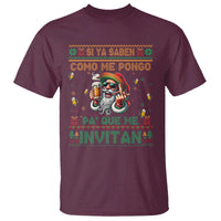 Funny Christmas Mexico Beer T Shirt Si Ya Saben Como Me Pongo Pa'que Me Invitan Santa Drunk - Wonder Print Shop