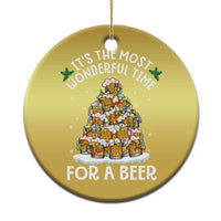 Funny Beer Christmas Tree Christmas Ornament It's the Most Wonderful Time For A Beer - Wonder Print Shop