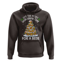 Funny Beer Christmas Tree Hoodie It's the Most Wonderful Time For A Beer