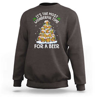 Funny Beer Christmas Tree Sweatshirt It's the Most Wonderful Time For A Beer - Wonder Print Shop