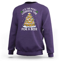 Funny Beer Christmas Tree Sweatshirt It's the Most Wonderful Time For A Beer - Wonder Print Shop