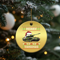 Funny Xmas Veteran Christmas Ornament Merry Tankmas Tank Military Army - Wonder Print Shop