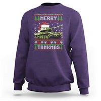 Funny Christmas Veteran Sweatshirt Merry Tankmas Tank Military Army - Wonder Print Shop
