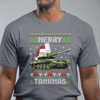 Funny Christmas Veteran T Shirt Merry Tankmas Tank Military Army - Wonder Print Shop