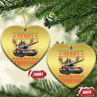 Funny Xmas Military Christmas Ornament Merry Tankmas Tank Veteran Army - Wonder Print Shop