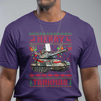 Funny Christmas Military T Shirt Merry Tankmas Tank Veteran Army - Wonder Print Shop