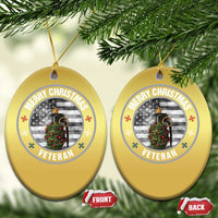 Merry Xmas Veteran Christmas Ornament Grenade Christmas Tree America Flag Patriotic - Wonder Print Shop