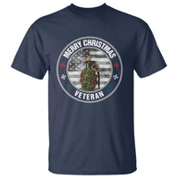Merry Xmas Veteran T Shirt Grenade Christmas Tree America Flag Patriotic - Wonder Print Shop
