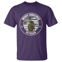 Merry Xmas Veteran T Shirt Grenade Christmas Tree America Flag Patriotic - Wonder Print Shop