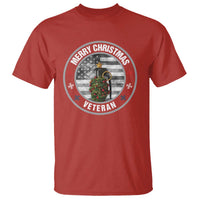 Merry Xmas Veteran T Shirt Grenade Christmas Tree America Flag Patriotic - Wonder Print Shop