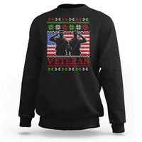Christmas Veteran Sweatshirt Soldier America Flag Patriotic - Wonder Print Shop