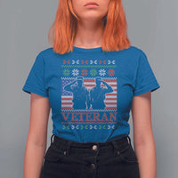Christmas Veteran T Shirt For Women Soldier America Flag Patriotic - Wonder Print Shop