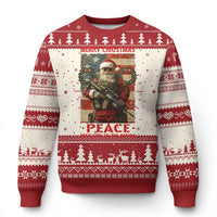 Christmas Veteran Ugly Christmas Sweater Peace Best Gift To The Nation Santa Army - Wonder Print Shop