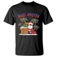 Funny Haitian Christmas T Shirt Nwel Ayisen Creole Santa Palm Tree - Wonder Print Shop