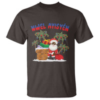 Funny Haitian Christmas T Shirt Nwel Ayisen Creole Santa Palm Tree - Wonder Print Shop