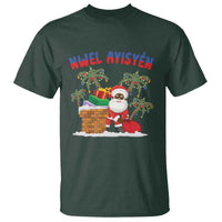Funny Haitian Christmas T Shirt Nwel Ayisen Creole Santa Palm Tree - Wonder Print Shop