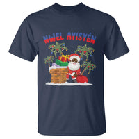 Funny Haitian Christmas T Shirt Nwel Ayisen Creole Santa Palm Tree - Wonder Print Shop