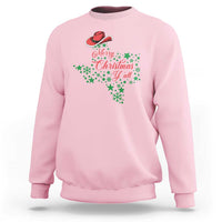 Merry Christmas Y'All Texas Cowboy Santa Hat Sweatshirt - Wonder Print Shop