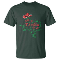 Merry Christmas Y'All Texas Cowboy Santa Hat T Shirt - Wonder Print Shop