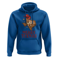 Christmas In Texas Hoodie Merry Texmas Santa Cowboy Hat