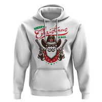 Merry Christmas Y'All Texas Cowboy Santa Hoodie