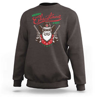 Merry Christmas Y'All Texas Cowboy Santa Sweatshirt - Wonder Print Shop