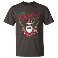 Merry Christmas Y'All Texas Cowboy Santa T Shirt - Wonder Print Shop