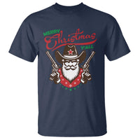 Merry Christmas Y'All Texas Cowboy Santa T Shirt - Wonder Print Shop