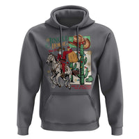 Western Christmas Hoodie Jingle Horse Pick Up Your Feet Cowboy Santa Rider