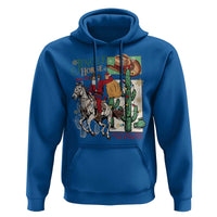 Western Christmas Hoodie Jingle Horse Pick Up Your Feet Cowboy Santa Rider