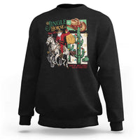 Western Christmas Sweatshirt Jingle Horse Pick Up Your Feet Cowboy Santa Rider - Wonder Print Shop