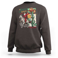 Western Christmas Sweatshirt Jingle Horse Pick Up Your Feet Cowboy Santa Rider - Wonder Print Shop