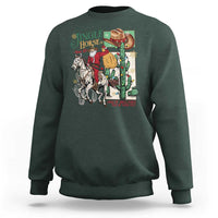 Western Christmas Sweatshirt Jingle Horse Pick Up Your Feet Cowboy Santa Rider - Wonder Print Shop