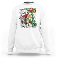 Western Christmas Sweatshirt Jingle Horse Pick Up Your Feet Cowboy Santa Rider - Wonder Print Shop
